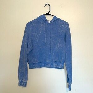 Cut & Paste | Light Blue Marble Pullover Hoodie